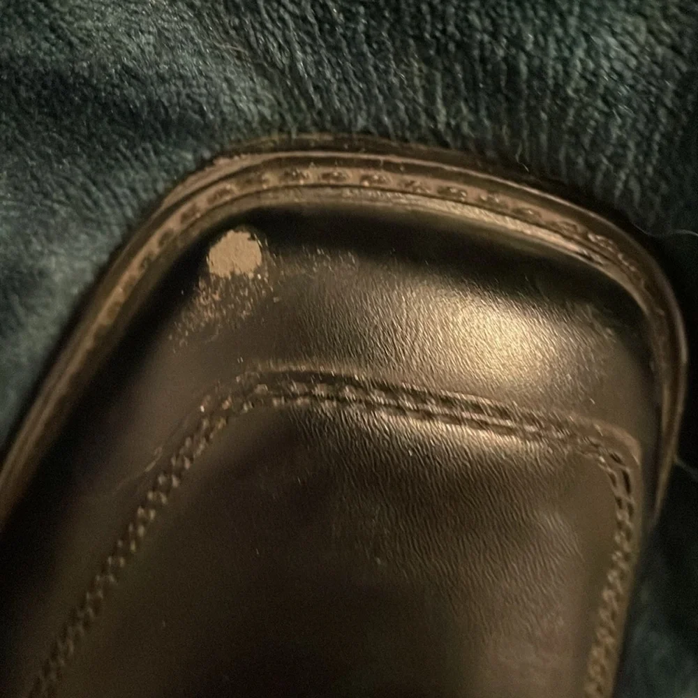 Men's Black Leather Slip-On Shoes